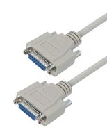 L-COM CSMN15FF-15 Computer Cable, D Sub 15 Position Receptacle, D Sub 15 Position Receptacle, 15 ft, 4.6 m