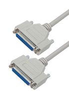 L-COM CSMN25FF-25 Computer Cable, D Sub 25 Position Receptacle, D Sub 25 Position Receptacle, 25 ft, 7.6 m