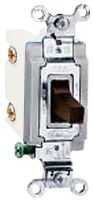 HUBBELL WIRING DEVICES HBL1385W Toggle Switch, Push-Pull, SPDT, Non Illuminated, 20 A, Panel Mount