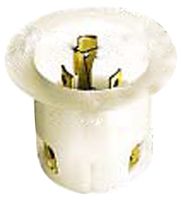 HUBBELL WIRING DEVICES HBL2625F Power Entry Connector, Power Entry, 30 A, Grey, Nylon (Polyamide) Body, 250 V