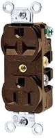 HUBBELL WIRING DEVICES HBL4792 Power Entry Connector, 15 A, Brown, 125 V