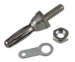 ABBATRON HH SMITH 102 Banana Test Connector, Plug, Panel Mount, 15 A, 1 kV, Nickel Plated Contacts