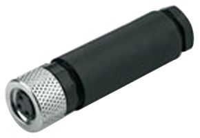 WEIDMULLER 1803870000 Sensor Connector, M8, Receptacle, 3 Contacts, Screw Socket, Straight Cable Mount