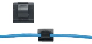 PANDUIT ACC38-AT-C0 Fastener, Cord Clip, Adhesive Backed Cable Clamp, Nylon 6.6 (Polyamide 6.6), Black, 25.4 mm