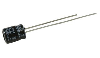 RUBYCON 25MH710MEFC5X7 Electrolytic Capacitor, Miniature, 10 µF, 25 V, ± 20%, PC Pin, 2000 hours @ 105°C, Polar