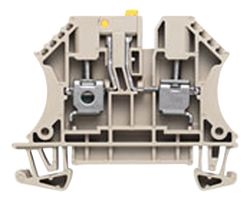 WEIDMULLER 7910210000 DIN Rail Mount Terminal Block, Fused, 2 Positions, 22 AWG, 10 AWG, 6 mm², Screw, 32 A