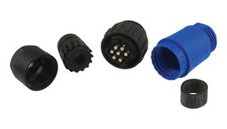 AMPHENOL SINE/TUCHEL C016 30H006 100 10 Circular Connector, Strain relief with clamping ring, Standard Circular Connector, ecomate M Series