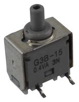 NKK SWITCHES G3B15AP Pushbutton Switch, G3B Series, SPDT, On-(On), Round Plunger, Gray