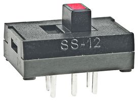 NKK SWITCHES SS12SDP2LC Slide Switch, SPDT, On-None-On, Through Hole, SS Series, 100 mA