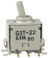NKK SWITCHES G3T22AB Toggle Switch, On-On, DPDT, Non Illuminated, G3T Series, Panel Mount, 100 mA
