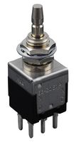 NKK SWITCHES EB2061P Pushbutton Switch, EB Series, 6.4 mm, DPDT, On-(On), Plunger for Cap