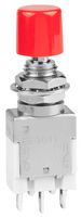 NKK SWITCHES EB2011-BC Pushbutton Switch, EB Series, 6.4 mm, SPDT, On-(On), Round, Red