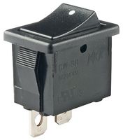 NKK SWITCHES CWSB11AA3F Rocker Switch, On-None-Off, SPST, Non Illuminated, Panel Mount, Black, CWSB Series