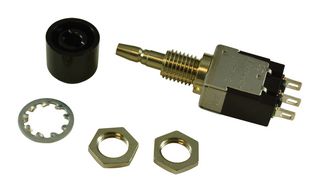 NKK SWITCHES EB2065-CA Pushbutton Switch, EB Series, 6.4 mm, SPDT, On-On, Round, Black