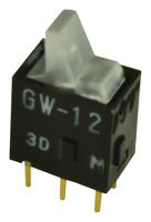 NKK SWITCHES GW12LJPF Rocker Switch, On-None-On, SPDT, Illuminated, Through Hole, Transparent, GW Series