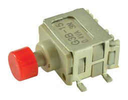 NKK SWITCHES G3B15AH-XC Pushbutton Switch, G3B Series, SPDT, On-(On), Round, Red
