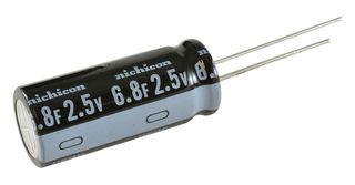 NICHICON JUK0E685MHD Electrolytic Capacitor, EVerCAP®, 6.8 µF, 2.5 V, ± 20%, PC Pin, 2000 hours @ 125°C, Polar