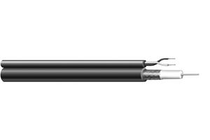 CAROL CABLE/GENERAL CABLE C8029.41.01 Coaxial Cable, Composite 1 18 AWG Coax + 1 18 AWG Pair, RG6, Copper, 12.52 mm, 75 ohm, Black
