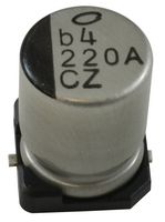 NICHICON UCZ1A221MCL1GS SMD Aluminum Electrolytic Capacitor, Radial Can - SMD, 220 µF, 10 V, 0.2 ohm, 2000 hours @ 85°C