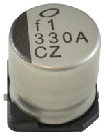 NICHICON UCZ1A331MCL1GS SMD Aluminum Electrolytic Capacitor, Radial Can - SMD, 330 µF, 10 V, 0.15 ohm, 2000 hours @ 85°C