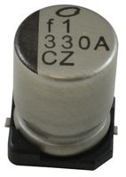 NICHICON UCZ1A331MCL6GS SMD Aluminum Electrolytic Capacitor, Radial Can - SMD, 330 µF, 10 V, 0.2 ohm, 2000 hours @ 85°C