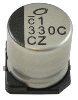 NICHICON UCZ1C331MCL1GS SMD Aluminum Electrolytic Capacitor, Radial Can - SMD, 330 µF, 16 V, 0.15 ohm, 2000 hours @ 85°C