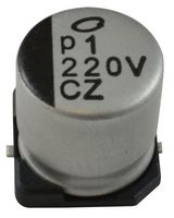 NICHICON UCZ1V221MCL1GS SMD Aluminum Electrolytic Capacitor, Radial Can - SMD, 220 µF, 35 V, 0.15 ohm, 2000 hours @ 85°C