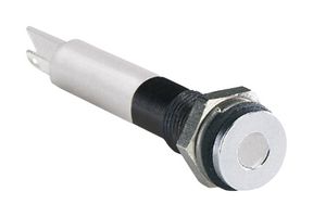 APEM Q6F1BXXW24E LED Panel Mount Indicator, Flush Bezel, White, 24 VDC, 6 mm, 20 mA, 15 mcd, IP67