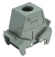 HARTING 19300100736 Heavy Duty Connector, Coupler, M25 Top Entry, High Profile, Hood, Top Entry, Aluminum Body, 2 Lever