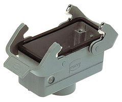 HARTING 19300101730 Heavy Duty Connector, Coupler, M20 Top Entry, Low Profile, Hood, Top Entry, Aluminum Body, 2 Lever