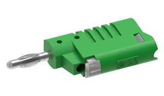 CAL TEST ELECTRONICS CT2016-5 Banana Test Connector, Plug, Cable Mount, 36 A, 70 V, Nickel Plated Contacts, Green