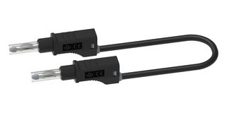 CAL TEST ELECTRONICS CT2148-25-0 Banana Test Lead, 4mm Stackable Banana Plug, Retractable Sleeve