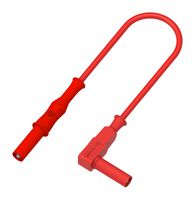 CAL TEST ELECTRONICS CT2176-150-2 Banana Test Lead, 4mm Banana Plug, Shrouded, 4mm Right Angle Banana Plug, Shrouded, 4.9 ft, 1.5 m