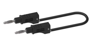 CAL TEST ELECTRONICS CT2131-200-0 Banana Test Lead, 4mm Banana Plug, Stackable, 4mm Banana Plug, Stackable, 6.6 ft, 2 m, Black