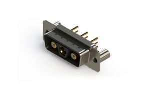 EDAC 627-3WK3224-7N3 Combination Layout D Sub Connector, 627C Series, DA-3W3K, Plug, 3 Contacts, 3 Coax, Solder