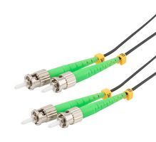 L-COM FCA-SSTASTAD5 Fiber Optic Cable, Singlemode, 2 Fibers, 9µm / 125µm, ST Duplex to ST Duplex, 16.4ft