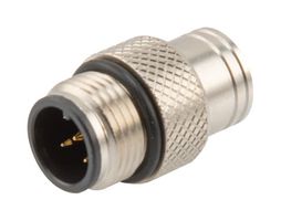L-COM M125AM-MLD Sensor Connector, M12, Male, 5 Positions, Solder Pin, Straight Cable Mount