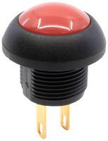 E-SWITCH RP8702AB2M3CEBLKREDNIL Industrial Pushbutton Switch, RP8702 Series, 13.6 mm, SPST-NO-DM, Off-(On), Round, Red