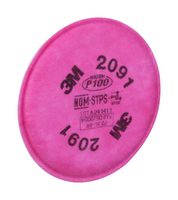 3M 50051131070009 Filter Cartridge, Oil & Non-oil, NIOSH, 2091 Series, P100, Pack of 2