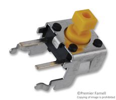 OMRON ELECTRONIC COMPONENTS B3F-3152 Tactile Switch, B3D Series, Side Actuated, Through Hole, Plunger for Cap, 150 gf, 50mA at 24VDC