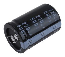 NICHICON LGN2H221MELB45 Electrolytic Capacitor, Snap-in, 220 µF, 500 V, ± 20%, Snap-In, 500 hours @ 105°C