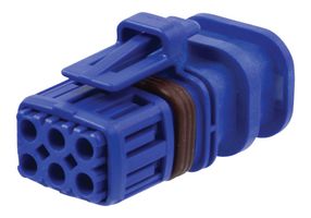 AMPHENOL INDUSTRIAL 10-707508-02C Connector Housing, C Key, Tru-Loc Series, Plug, 6 Positions