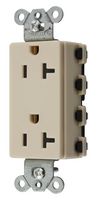 HUBBELL WIRING DEVICES SNAP2162IA Power Entry Connector, Extra Heavy Duty, Electrical AC Power, 20 A, Ivory, Nylon (Polyamide) Body