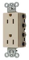 HUBBELL WIRING DEVICES SNAP2152IA Power Entry Connector, Extra Heavy Duty, Electrical AC Power, 15 A, Ivory, Nylon (Polyamide) Body