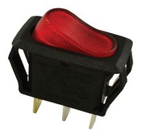 TE CONNECTIVITY - ALCOSWITCH PRBSB1-16F-BR000 Rocker Switch, On-Off, SPST, Non Illuminated, Panel Mount, Red, PRB Series