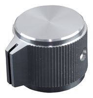 EHC (ELECTRONIC HARDWARE) PKP-19A-2 Knob, Round Shaft, 6.35 mm, Aluminium, Round with Pointer, 19.05 mm