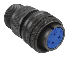 AMPHENOL INDUSTRIAL 97-3106A-18-22S Circular Connector, 97 Series, MIL-DTL-5015 Series, Straight Plug, 3 Contacts, Solder Socket