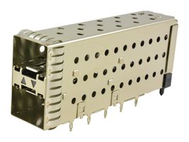 TE CONNECTIVITY 1-2007492-6 Cage & Connector, SFP+, 2 x 1 (Stacked), Without Heat Sink, With Light Pipe, Through Hole, Press-Fit