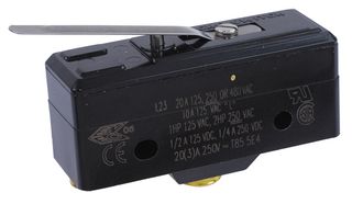 HONEYWELL BA-2RL-A2 Microswitch, Standard, Straight Lever, SPDT, Screw, 20 A, 250 V