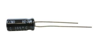 NICHICON UHE1A101MDD1TD Electrolytic Capacitor, Miniature, 100 µF, 10 V, ± 20%, PC Pin, 1000 hours @ 85°C, Polar